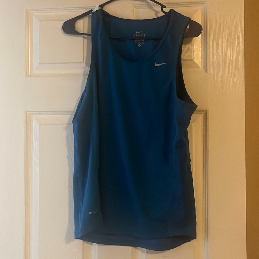 Nike dri fit tank blue medium